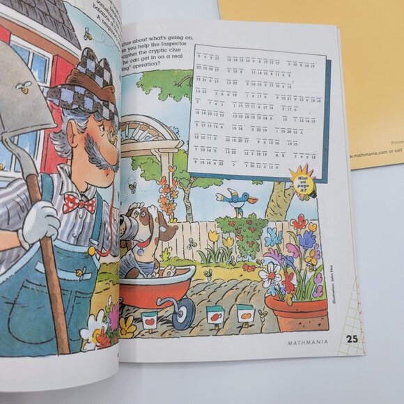 2/$15 Highlights Mathmania Lot of 2 Books 1999 Yellow Green Homeschool Math VTG - Picture 4 of 8